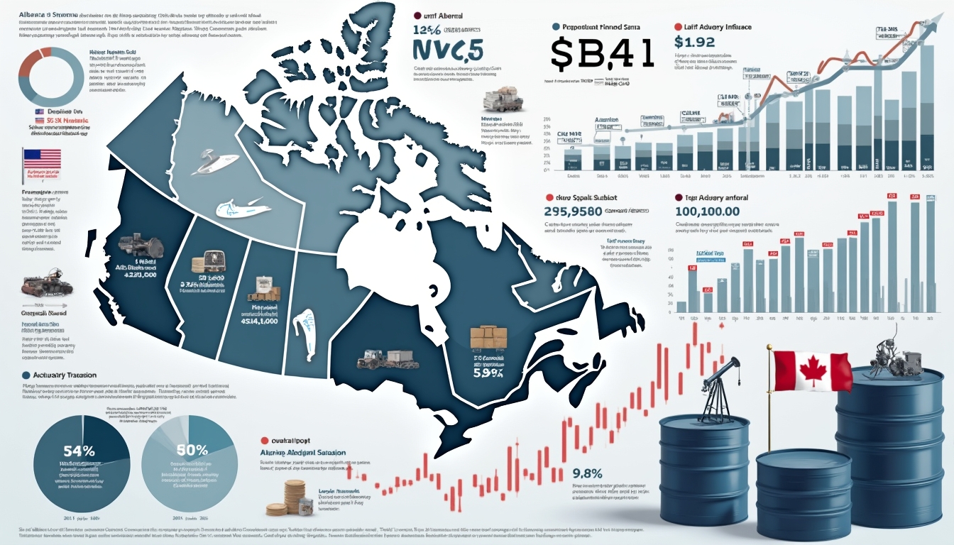 Alberta economic infographic on tariff impact.