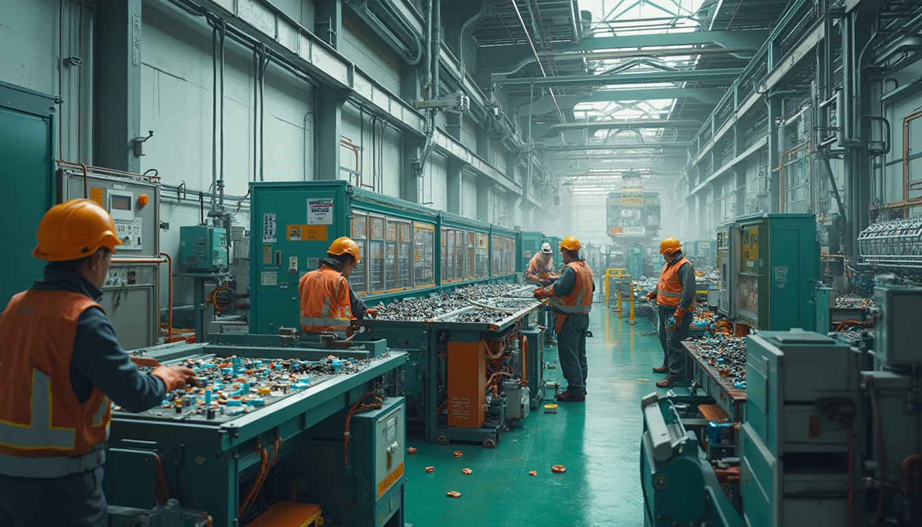 Battery recycling facility in Australia.