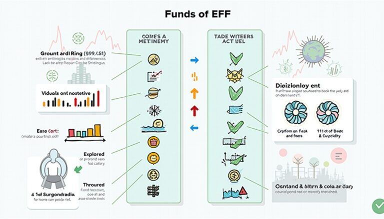 Infographic with stylized icons, graphs, and text about "Funds of EFF," featuring colorful visuals.