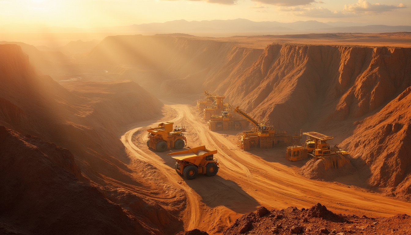 Mining trucks in Newmont Tier 1 reserves.