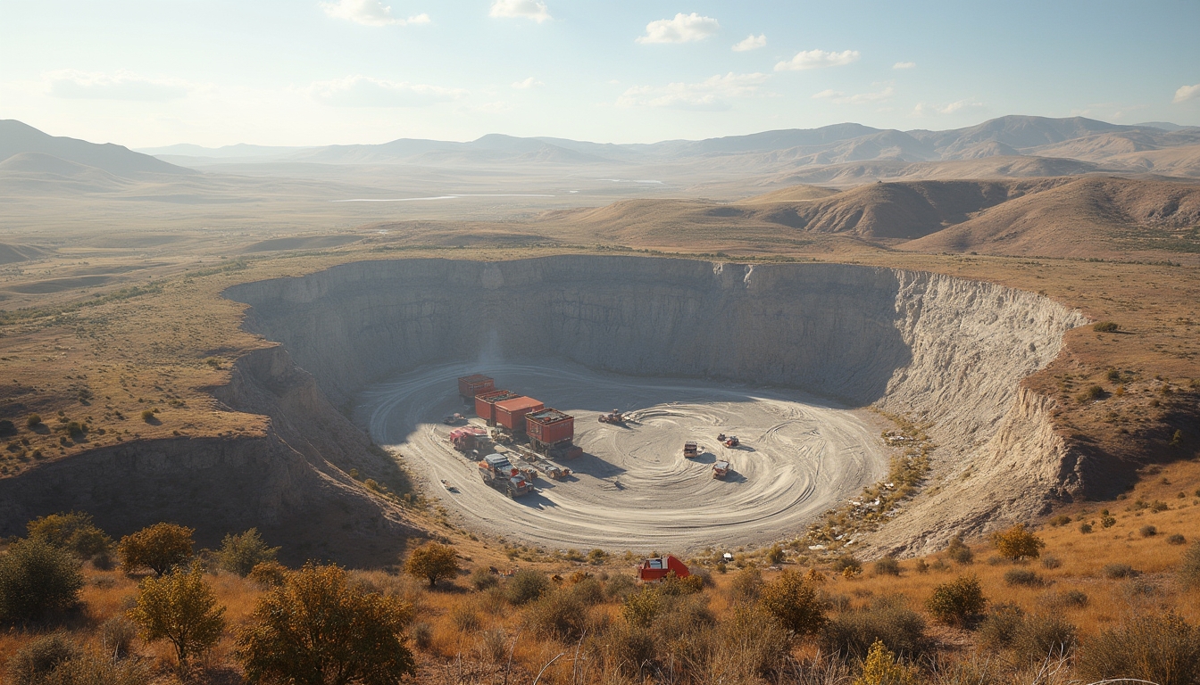 Open-pit mine at Liberty Gold's Black Pine.