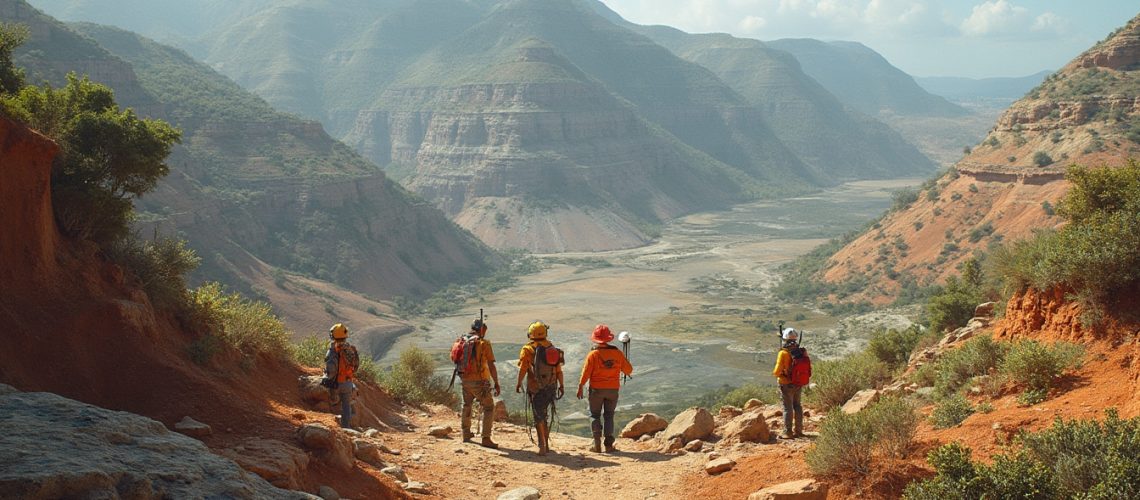 Explorers in Timor-Leste's rugged landscape.