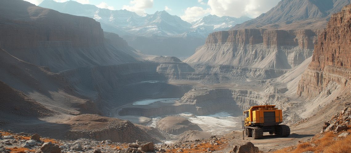 Mining site at American Rare Earths Halleck Creek Project.